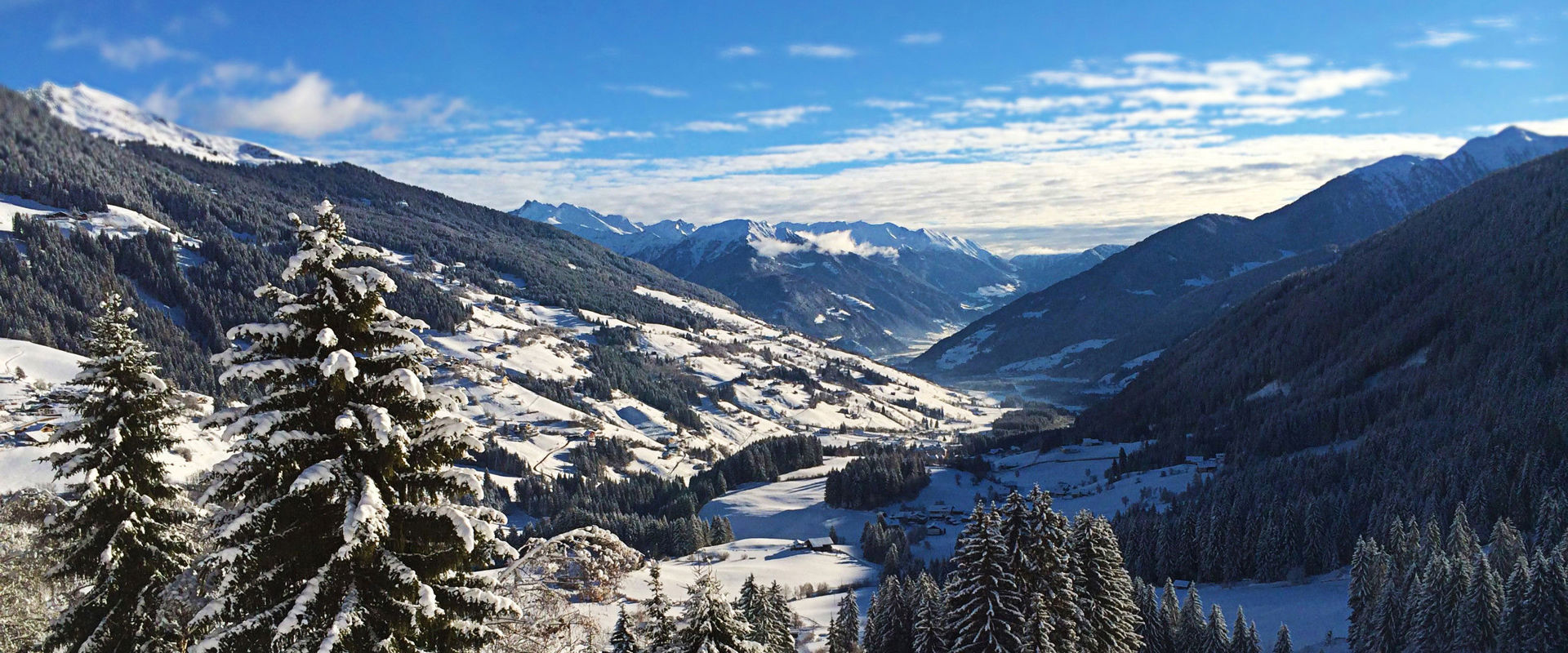 Ridnaun View of the snowcovered Ridnaun in winter